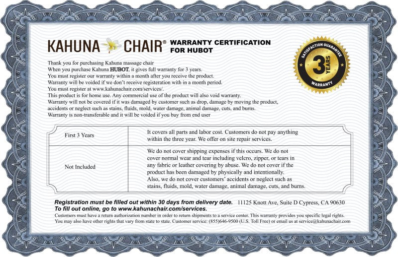 Kahuna Massage Chair Hubot4D